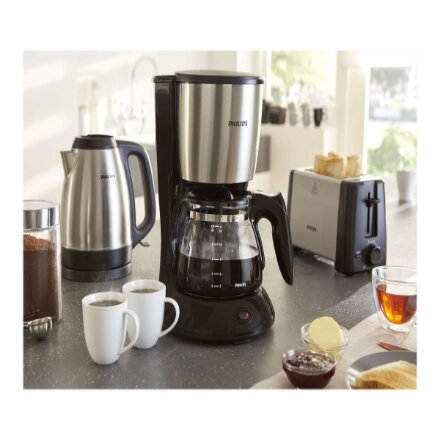 Philips Coffee Maker , HD7462/20 Daily Collection , Drip , 1000 W , Black/Metal