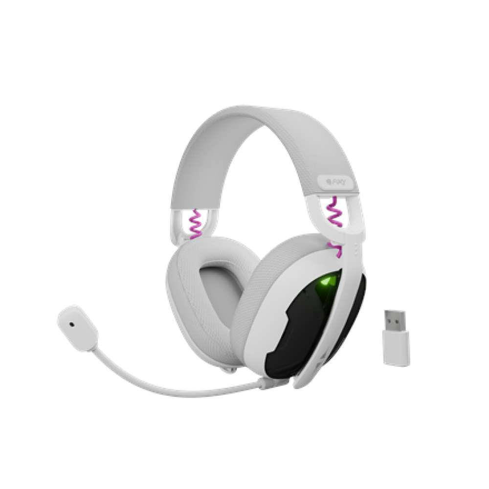 Genesis Gaming Headset , Fury Fukiya F6 , Bluetooth , Over-Ear , Microphone , Wireless , White