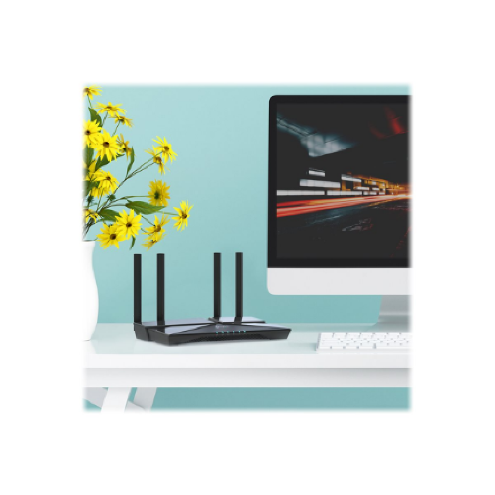 Wi-Fi 6 Router , Archer AX1500 , 802.11ax , 1201+300 Mbit/s , 10/100/1000 Mbit/s , Ethernet LAN (RJ-45) ports 4 , Mesh Support No , MU-MiMO Yes , Antenna type Fixed