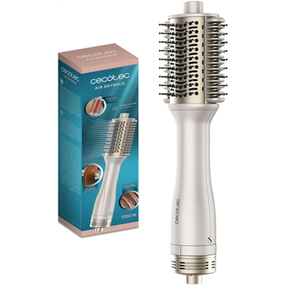 Cecotec Air Brush with Heating Plates , Air DryBold , Ceramic heating system , Ion conditioning , 1200 W , Gold/White