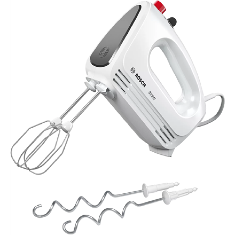 Bosch , Hand Mixer , MFQ22100 CleverMixx , Hand Mixer , 375 W , Number of speeds 4 , Turbo mode , White/Dark Grey