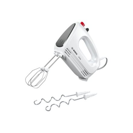 Bosch , Hand Mixer , MFQ22100 CleverMixx , Hand Mixer , 375 W , Number of speeds 4 , Turbo mode , White/Dark Grey
