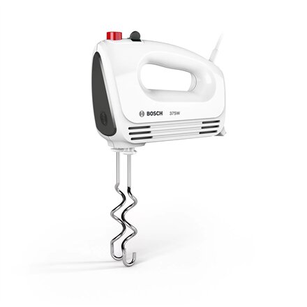Bosch , Hand Mixer , MFQ22100 CleverMixx , Hand Mixer , 375 W , Number of speeds 4 , Turbo mode , White/Dark Grey