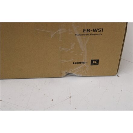 SALE OUT. Epson EB-W51 3LCD WXGA projector 1280x800/4000Lm/16:10/16000:1,White , Epson , EB-W51 , WXGA (1280x800) , 4000 ANSI lumens , White , DAMAGED PACKAGING , Lamp warranty 12 month(s)