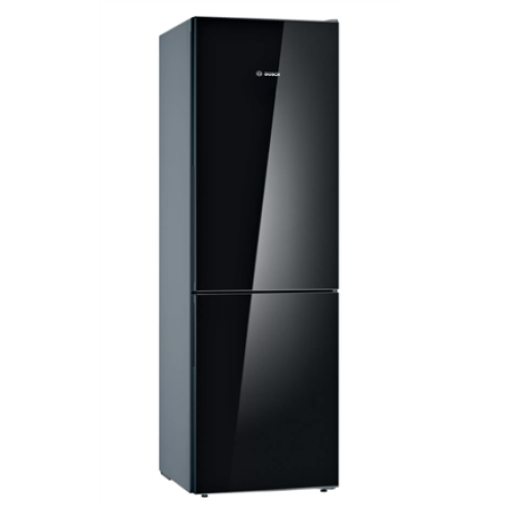Bosch , Refrigerator , KGV36VBEAS , Energy efficiency class E , Free standing , Combi , Height 186 cm , Fridge net capacity 214 L , Freezer net capacity 94 L , 39 dB , Black