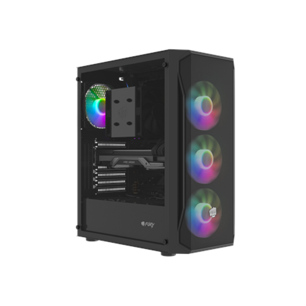 Fury PC Case , SHOBO SH4F RGB , Black , Midi-Tower