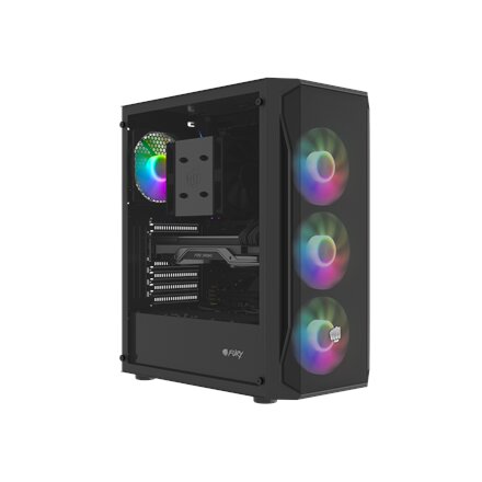 Fury PC Case , SHOBO SH4F RGB , Midi-Tower , Black