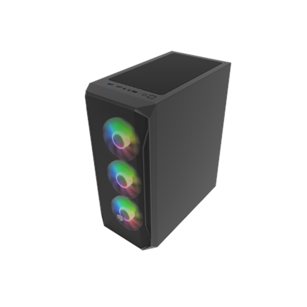 Fury PC Case , SHOBO SH4F RGB , Black , Midi-Tower