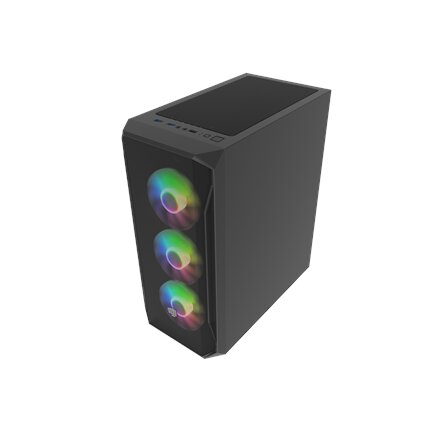 Fury PC Case , SHOBO SH4F RGB , Midi-Tower , Black