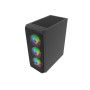 Fury PC Case , SHOBO SH4F RGB , Midi-Tower , Black