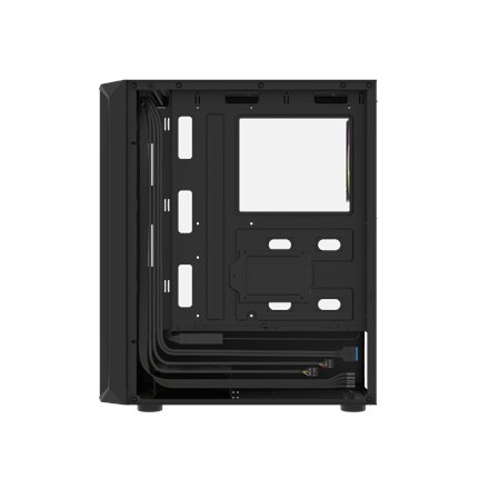 Fury PC Case , SHOBO SH4F RGB , Midi-Tower , Black