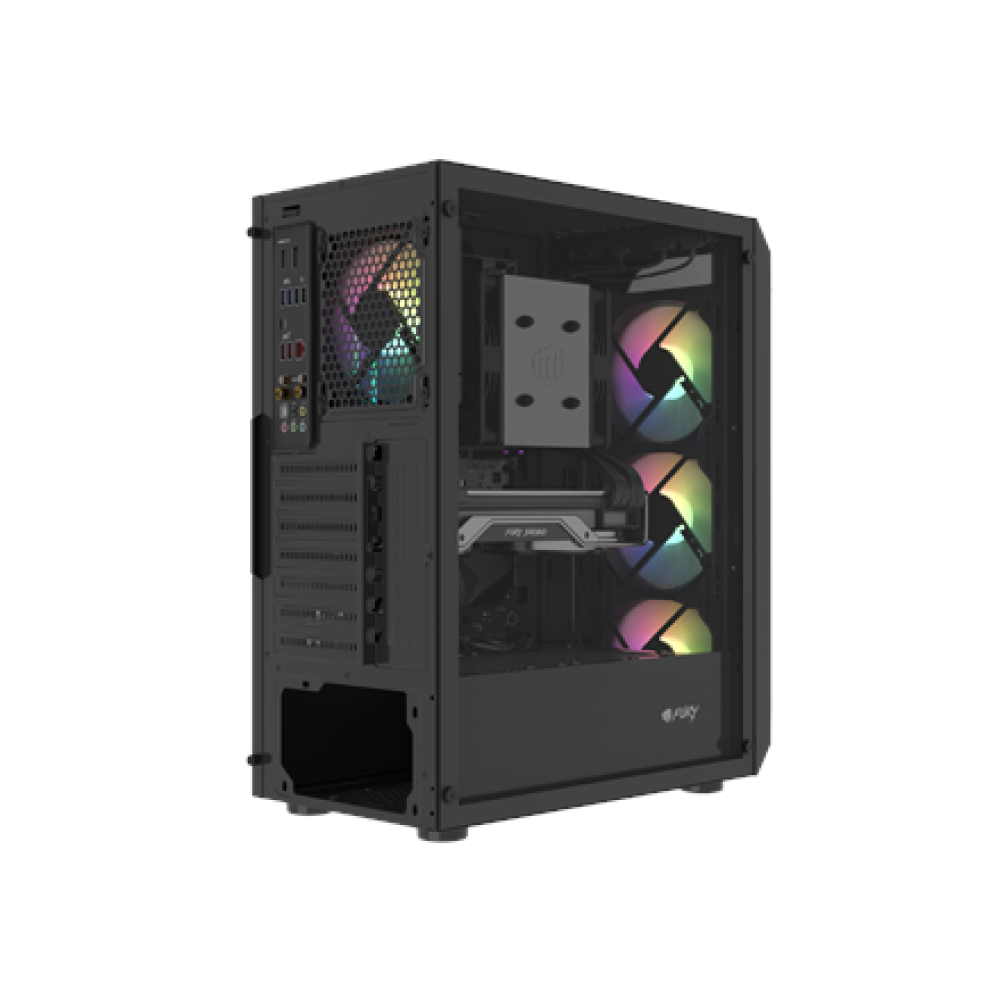 Fury PC Case , SHOBO SH4F RGB , Black , Midi-Tower