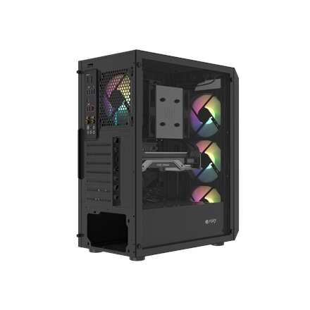 Fury PC Case , SHOBO SH4F RGB , Midi-Tower , Black