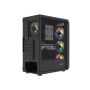 Fury PC Case , SHOBO SH4F RGB , Black , Midi-Tower