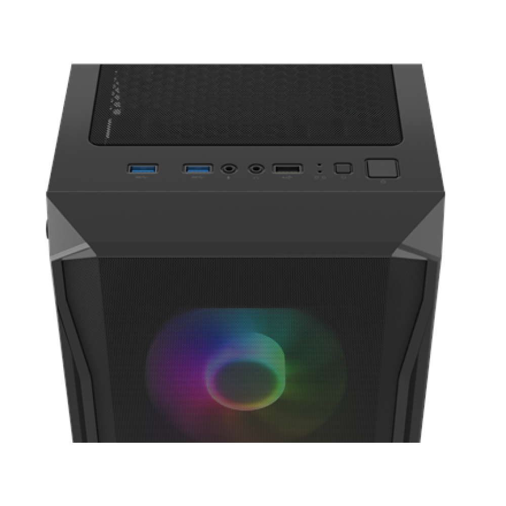 Fury PC Case , SHOBO SH4F RGB , Black , Midi-Tower