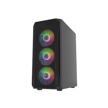 Fury PC Case , SHOBO SH4F RGB , Midi-Tower , Black