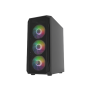 Fury PC Case , SHOBO SH4F RGB , Black , Midi-Tower