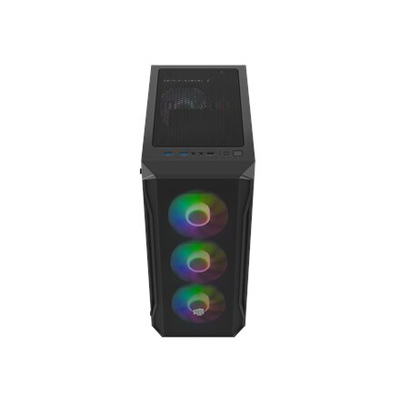 Fury PC Case , SHOBO SH4F RGB , Midi-Tower , Black