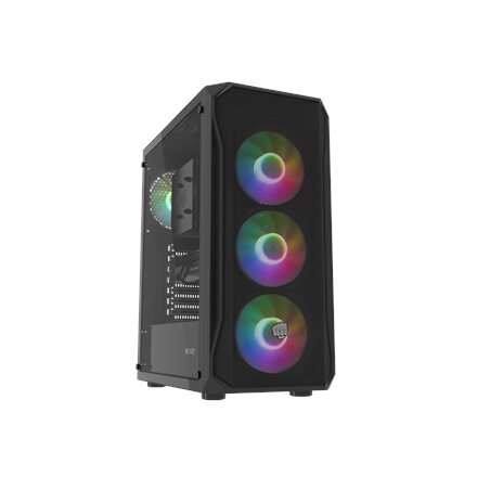 Fury PC Case , SHOBO SH4F RGB , Midi-Tower , Black