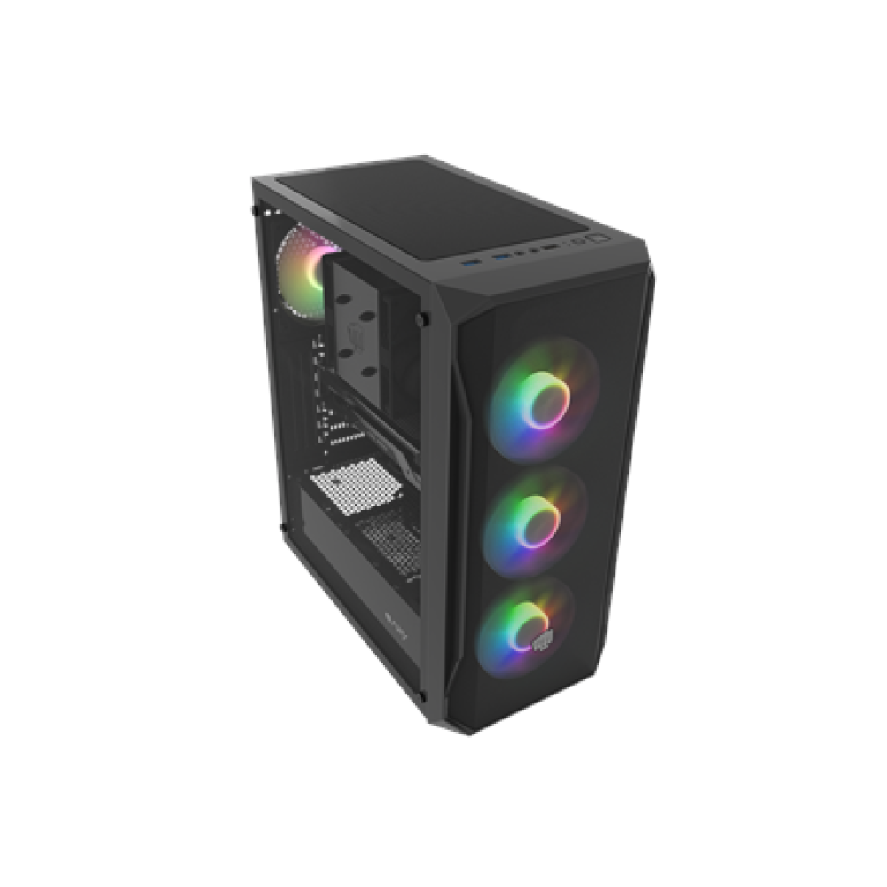 Fury PC Case , SHOBO SH4F RGB , Black , Midi-Tower
