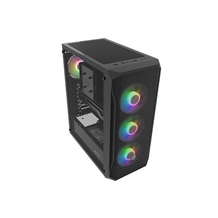 Fury PC Case , SHOBO SH4F RGB , Midi-Tower , Black