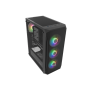 Fury PC Case , SHOBO SH4F RGB , Black , Midi-Tower