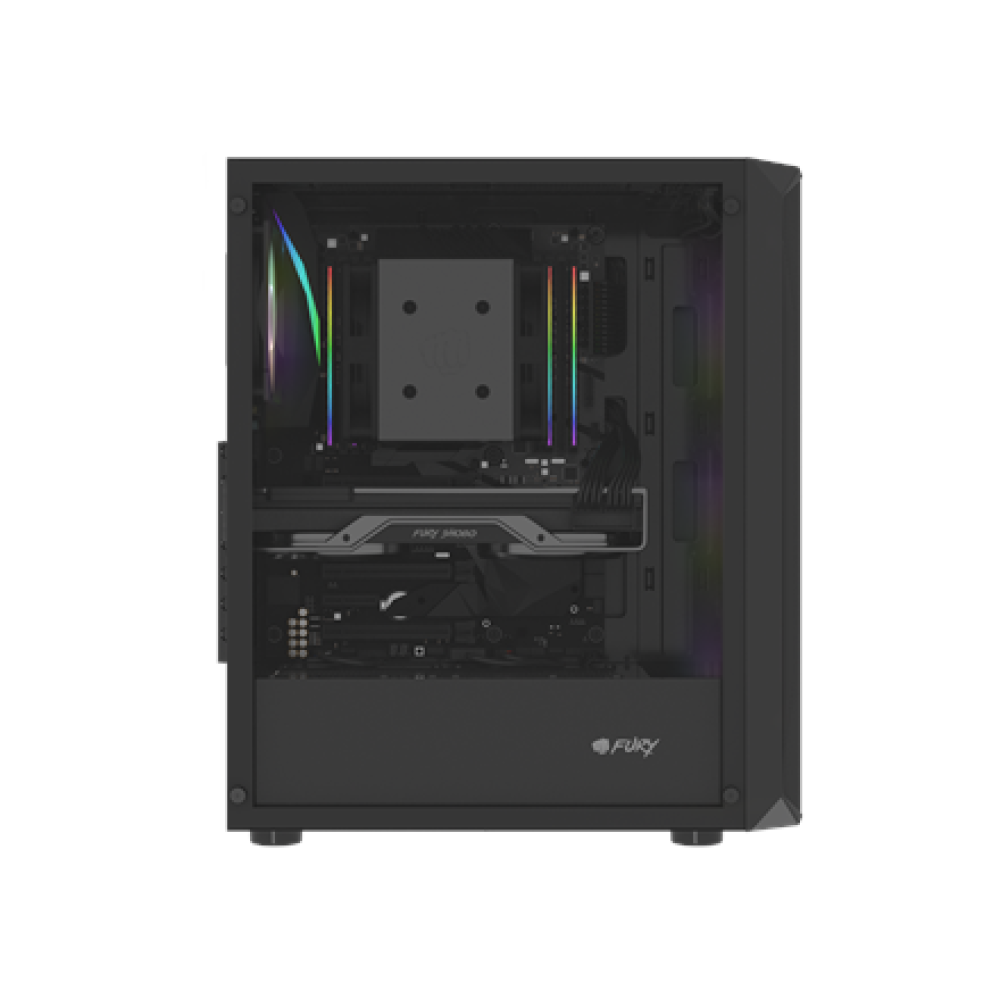 Fury PC Case , SHOBO SH4F RGB , Black , Midi-Tower
