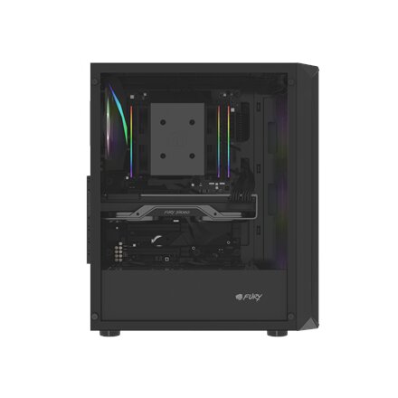 Fury PC Case , SHOBO SH4F RGB , Midi-Tower , Black
