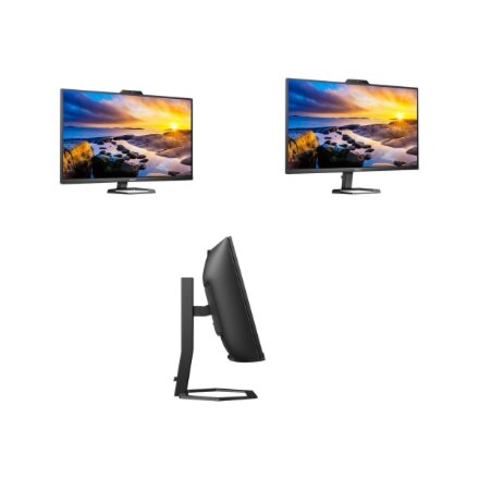 Philips , Monitor with Windows Hello Webcam , 34E1C5600HE/00 , 34 , VA , 21:9 , 100 Hz , 4 ms , 3440 x 1440 pixels , 300 cd/m² , HDMI ports quantity 1 , Black , Warranty 36 month(s)
