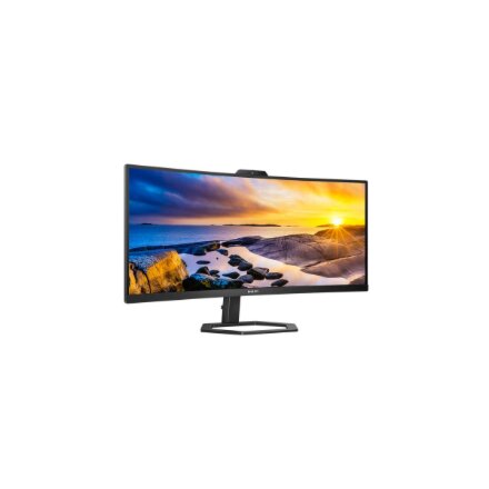 Philips , Monitor with Windows Hello Webcam , 34E1C5600HE/00 , 34 , VA , 21:9 , 100 Hz , 4 ms , 3440 x 1440 pixels , 300 cd/m² , HDMI ports quantity 1 , Black , Warranty 36 month(s)
