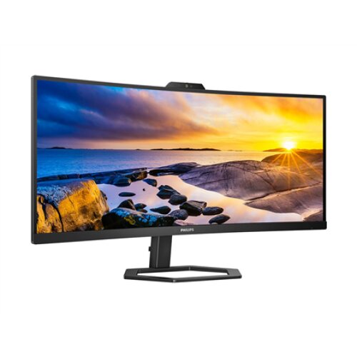 Philips , Monitor with Windows Hello Webcam , 34E1C5600HE/00 , 34 , VA , 21:9 , 100 Hz , 4 ms , 3440 x 1440 pixels , 300 cd/m² , HDMI ports quantity 1 , Black , Warranty 36 month(s)