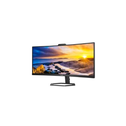 Philips , Monitor with Windows Hello Webcam , 34E1C5600HE/00 , 34 , VA , 21:9 , 100 Hz , 4 ms , 3440 x 1440 pixels , 300 cd/m² , HDMI ports quantity 1 , Black , Warranty 36 month(s)
