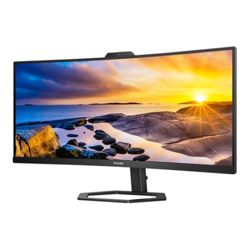 Philips , Monitor with Windows Hello Webcam , 34E1C5600HE/00 , 34 , VA , 21:9 , 100 Hz , 4 ms , 3440 x 1440 pixels , 300 cd/m² , HDMI ports quantity 1 , Black , Warranty 36 month(s)