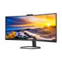 Philips , Monitor with Windows Hello Webcam , 34E1C5600HE/00 , 34 , VA , 21:9 , 100 Hz , 4 ms , 3440 x 1440 pixels , 300 cd/m² , HDMI ports quantity 1 , Black , Warranty 36 month(s)