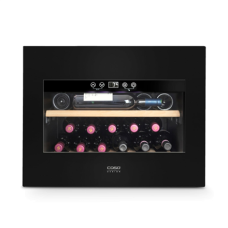 Caso , Wine Cooler , WineDeluxe E 18 , Energy efficiency class G , Built-in , Bottles capacity 18 bottles , Cooling type Compressor technology , Black