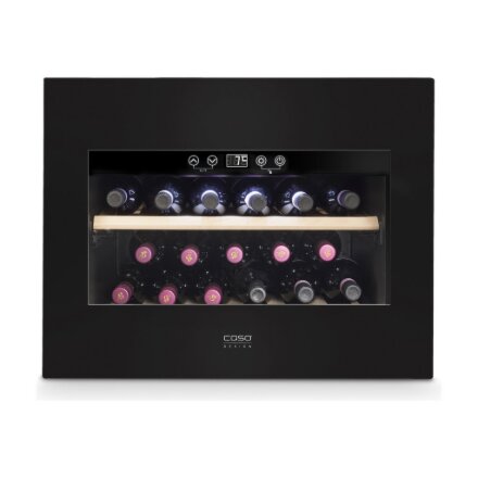 Caso , Wine Cooler , WineDeluxe E 18 , Energy efficiency class G , Built-in , Bottles capacity 18 bottles , Cooling type Compressor technology , Black