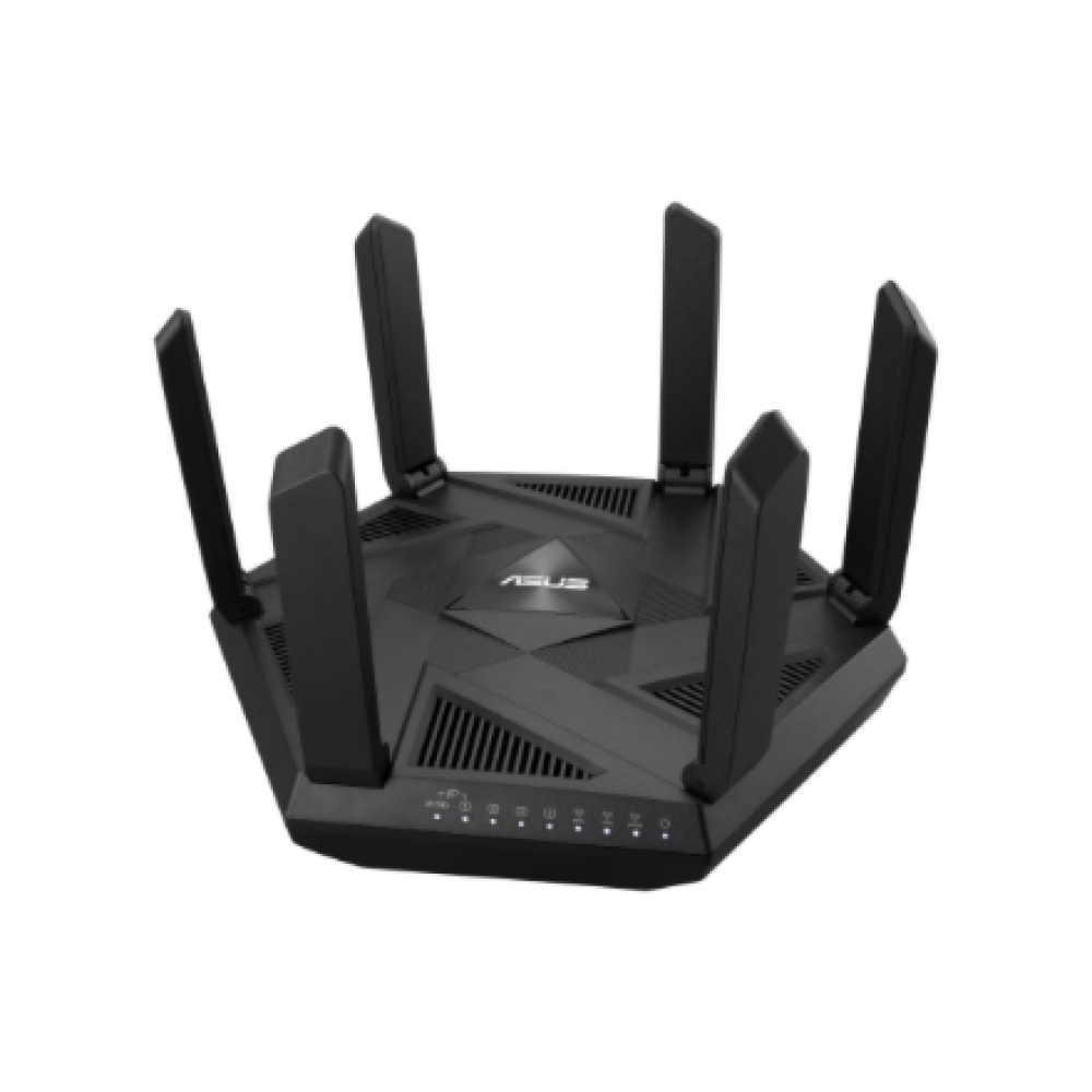 Wifi 6 802.11ax Tri-band Gigabit Gaming Router , RT-AXE7800 , 802.11ax , 574+4804+2402 Mbit/s , 10/100/1000 Mbit/s , Ethernet LAN (RJ-45) ports 4 , Mesh Support Yes , MU-MiMO Yes , No mobile broadband , Antenna type External