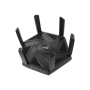 Wifi 6 802.11ax Tri-band Gigabit Gaming Router , RT-AXE7800 , 802.11ax , 574+4804+2402 Mbit/s , 10/100/1000 Mbit/s , Ethernet LAN (RJ-45) ports 4 , Mesh Support Yes , MU-MiMO Yes , No mobile broadband , Antenna type External