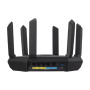 Wifi 6 802.11ax Tri-band Gigabit Gaming Router , RT-AXE7800 , 802.11ax , 574+4804+2402 Mbit/s , 10/100/1000 Mbit/s , Ethernet LAN (RJ-45) ports 4 , Mesh Support Yes , MU-MiMO Yes , No mobile broadband , Antenna type External