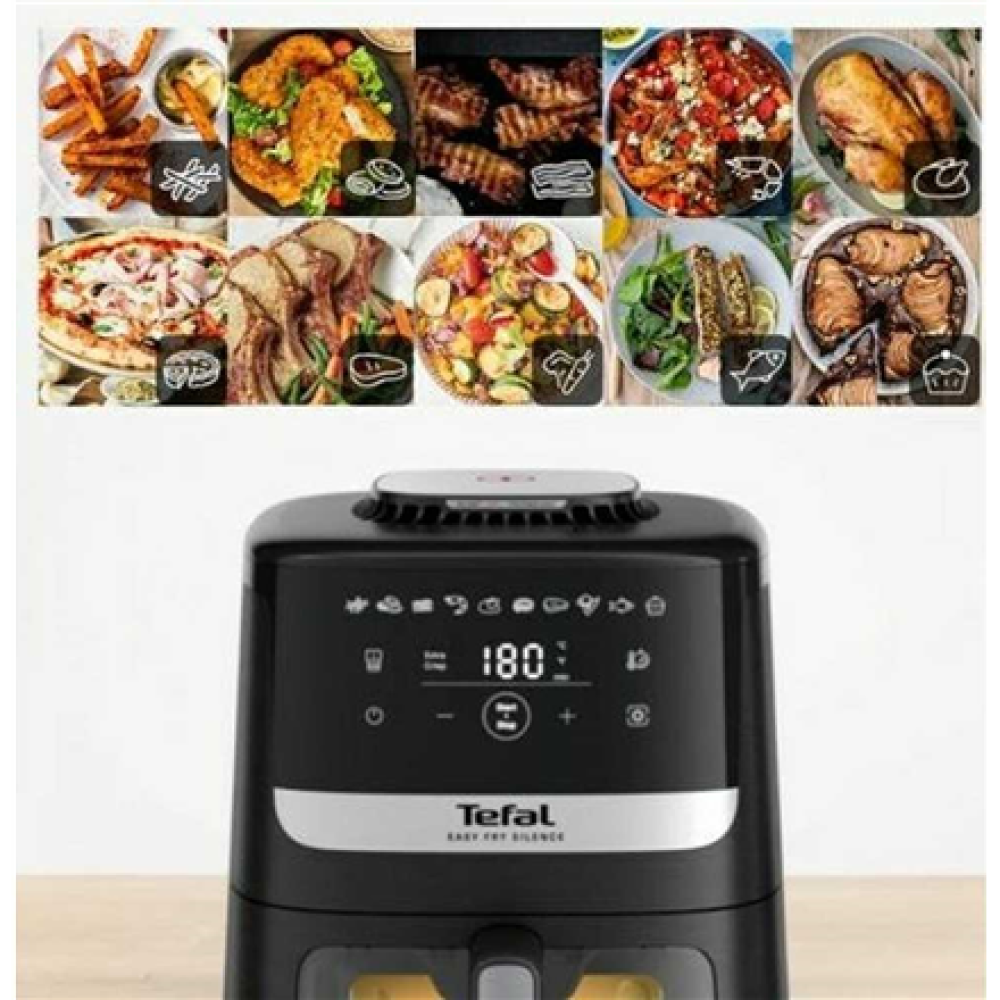 TEFAL Hot air fryer , EY5568E0 , Capacity 5 L , Black