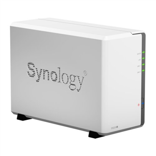 Synology Tower NAS DS220j up to 2 HDD/SSD Realtek Realtek RTD1296 Quad Core Processor frequency 1.4 GHz 0.5 GB DDR4