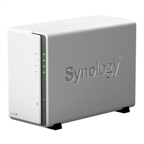 Synology Tower NAS DS220j up to 2 HDD/SSD Realtek Realtek RTD1296 Quad Core Processor frequency 1.4 GHz 0.5 GB DDR4