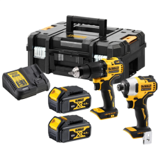 DEWALT , 18V XR Brushless Twin Kit - 2 X 4Ah , DCK2062M2T-QW