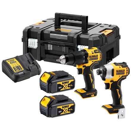 DEWALT , 18V XR Brushless Twin Kit - 2 X 4Ah , DCK2062M2T-QW