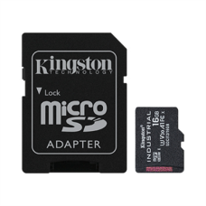 Kingston , UHS-I , 16 GB , microSDHC/SDXC Industrial Card , Flash memory class Class 10, UHS-I, U3, V30, A1 , SD Adapter
