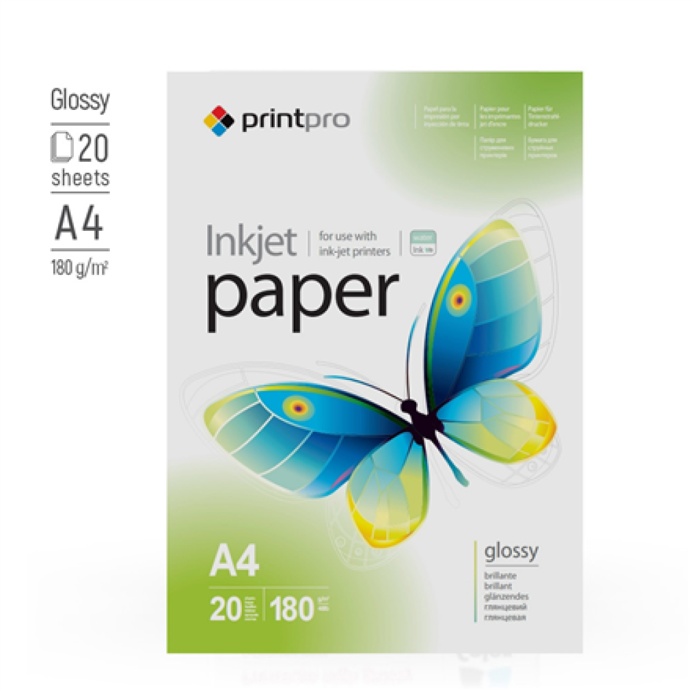 ColorWay PrintPro Photo Paper, 20 sheets , 180 g/m² , A4 , High Glossy