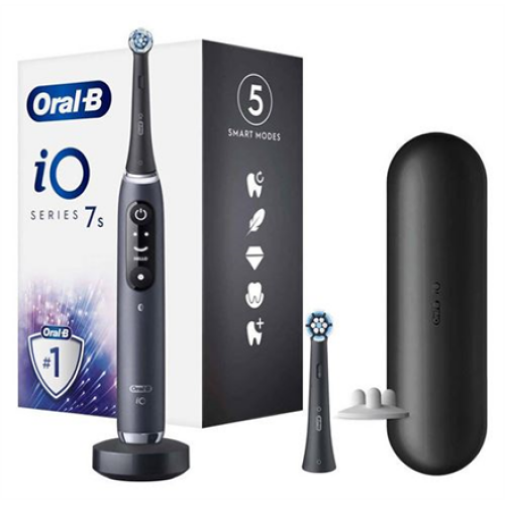 Oral-B , Electric Toothbrush , iO7s Black Onyx , Rechargeable , For adults , Number of brush heads included 2 , Number of teeth brushing modes 5 , Black