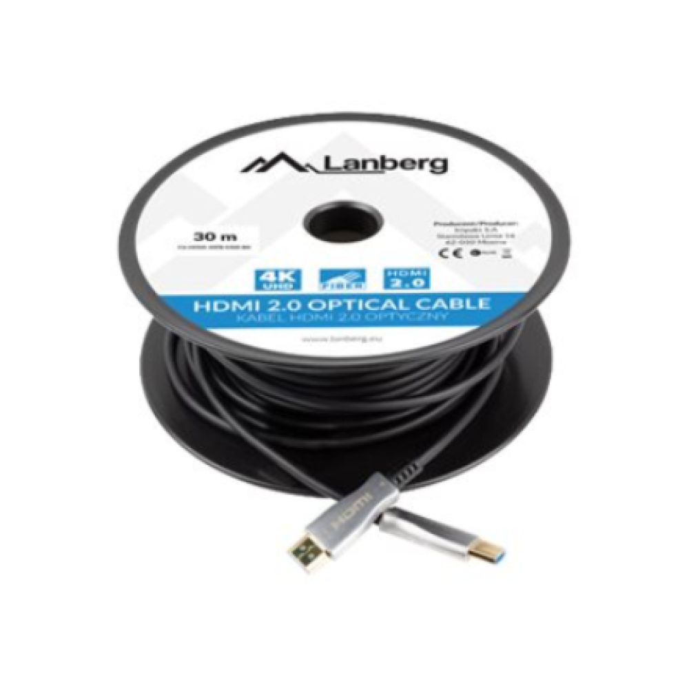 Lanberg HDMI V2.0 Cable , CA-HDMI-20FB-0300-BK , HDMI to HDMI , 30 m