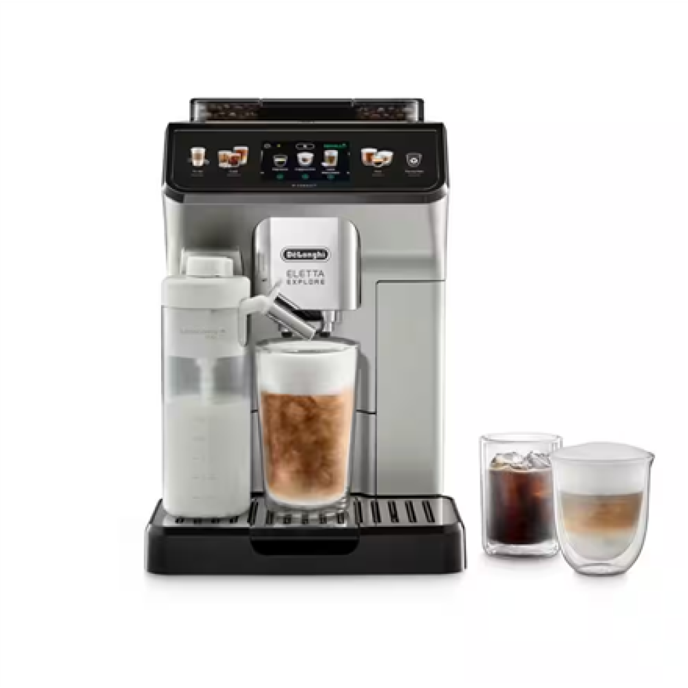 Delonghi , Coffee Maker , Eletta Explore ECAM450.65.S , Pump pressure 19 bar , Built-in milk frother , Automatic , 1450 W , Silver