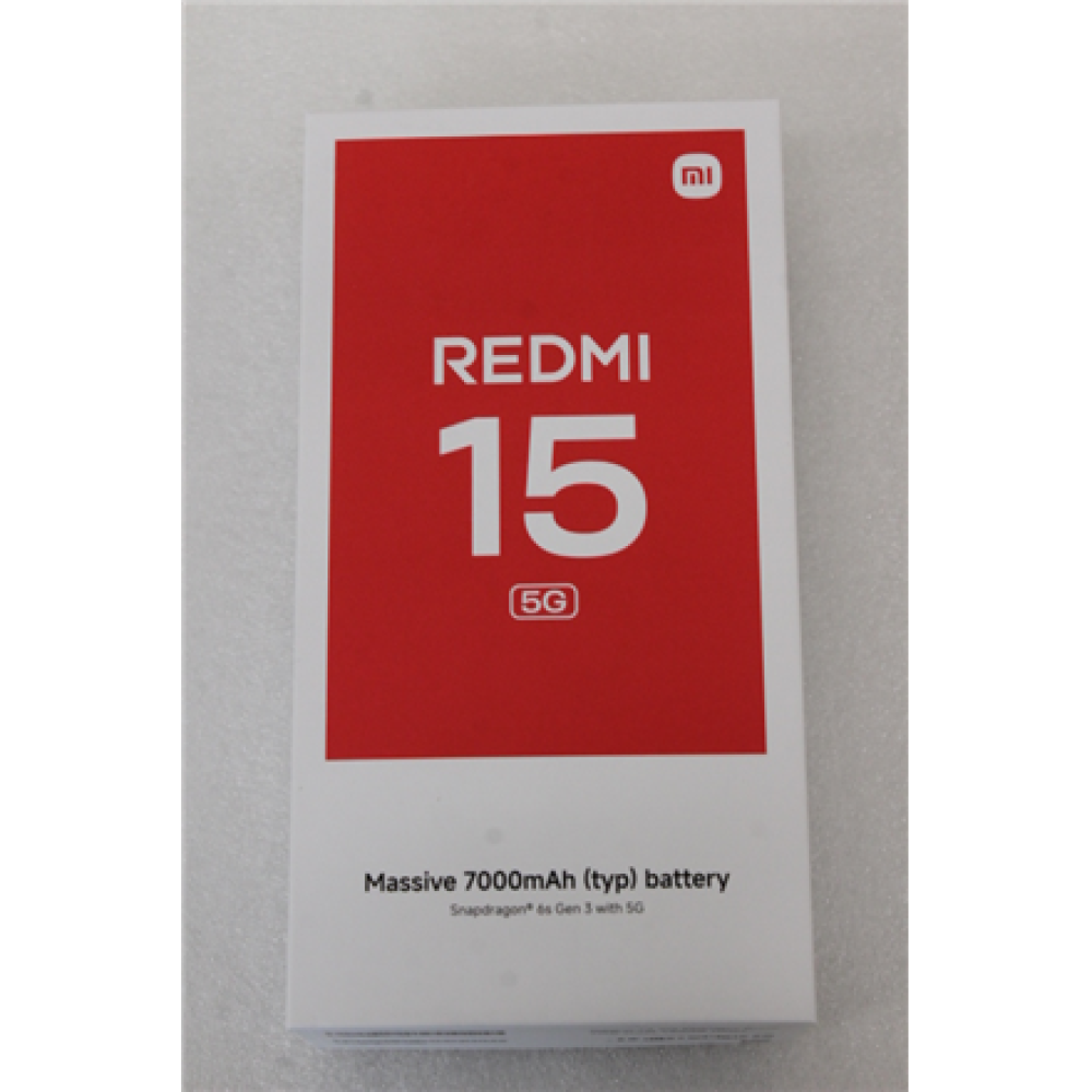 SALE OUT. Xiaomi Redmi 15 (Midnight Black) Dual SIM 6.9 IPS LCD 1080x2340/2.3GHz&2.0GHz/128GB/4GB RAM/Android15/5G,MZB0L50EU , Xiaomi Redmi , 15 , Midnight Black , 6.9 , IPS LCD , 1080 x 2340 pixels , Qualcomm , Internal RAM 4 GB , 128 GB , Dual SIM ,